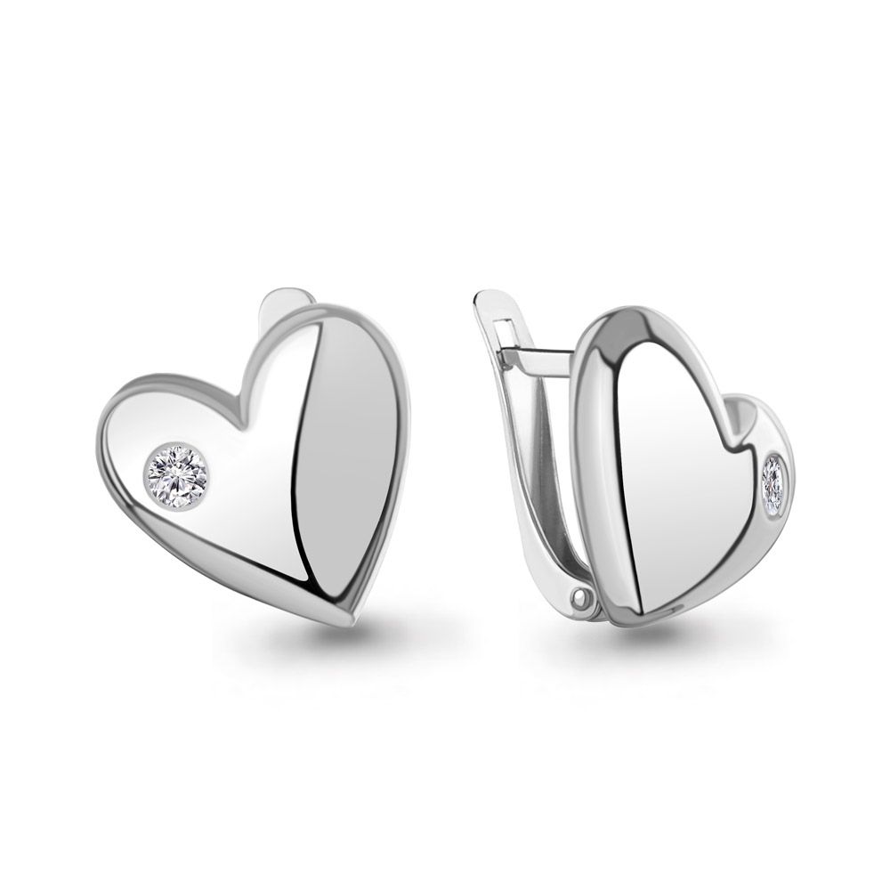 400512А Серьги из Серебра с фианитами