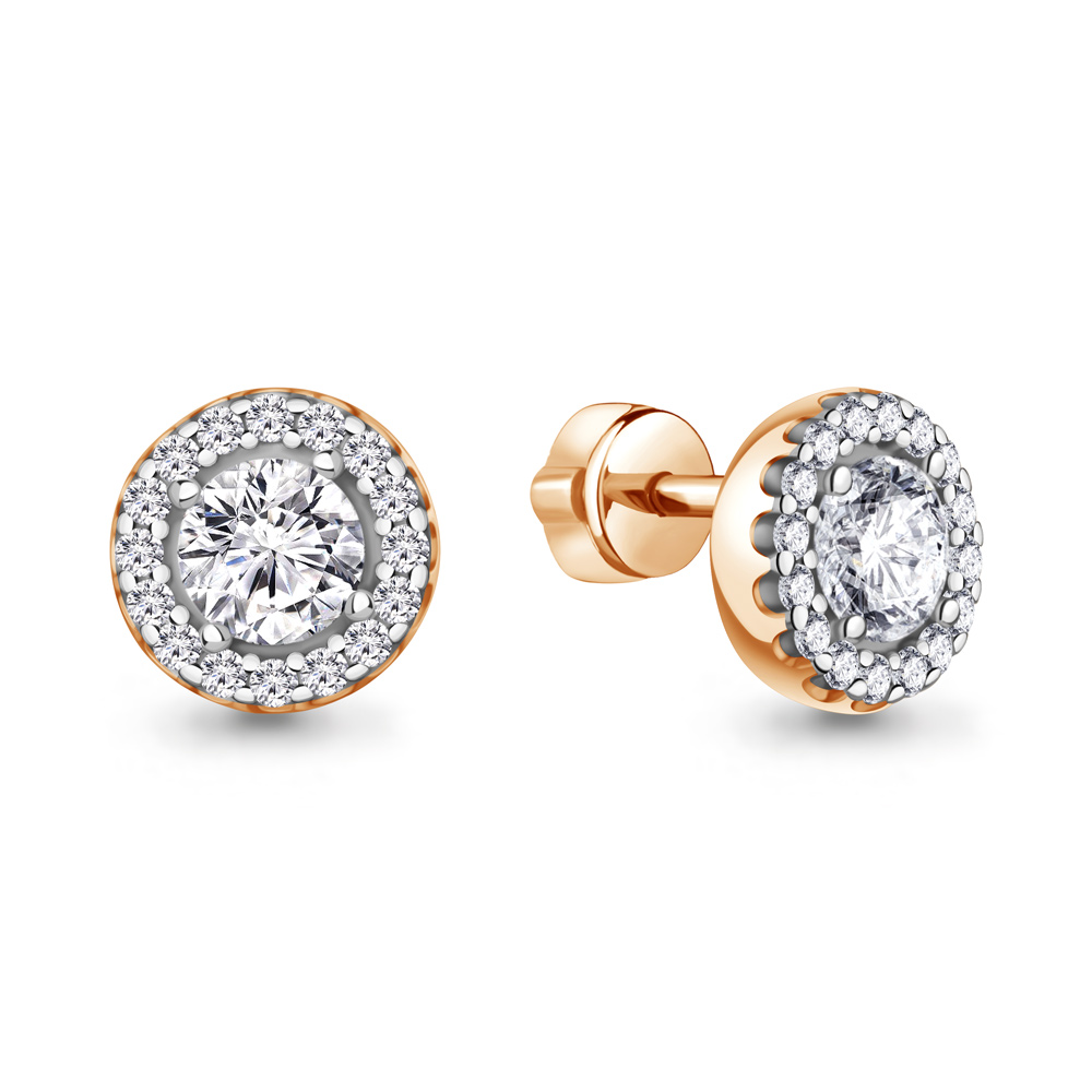 400518А Серьги из Золота с фианитами