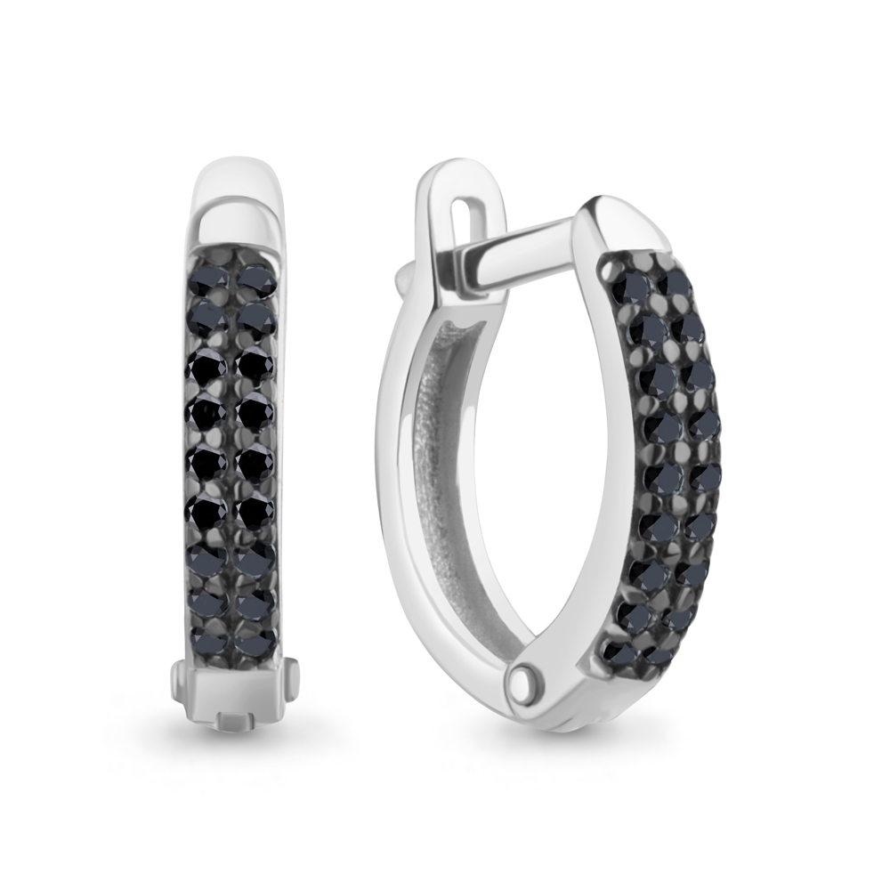 400530Ч Серьги из Серебра с нанокристаллами