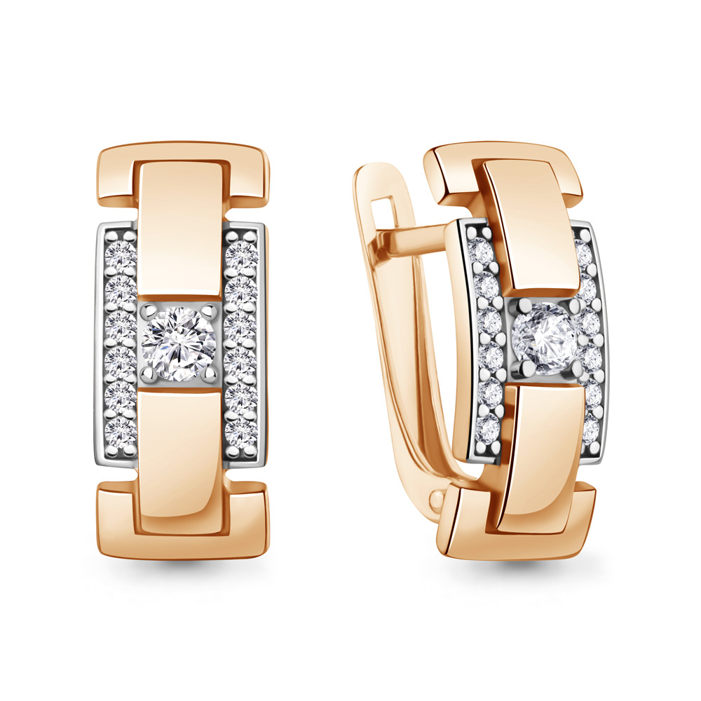 400547А Серьги из Золота с фианитами