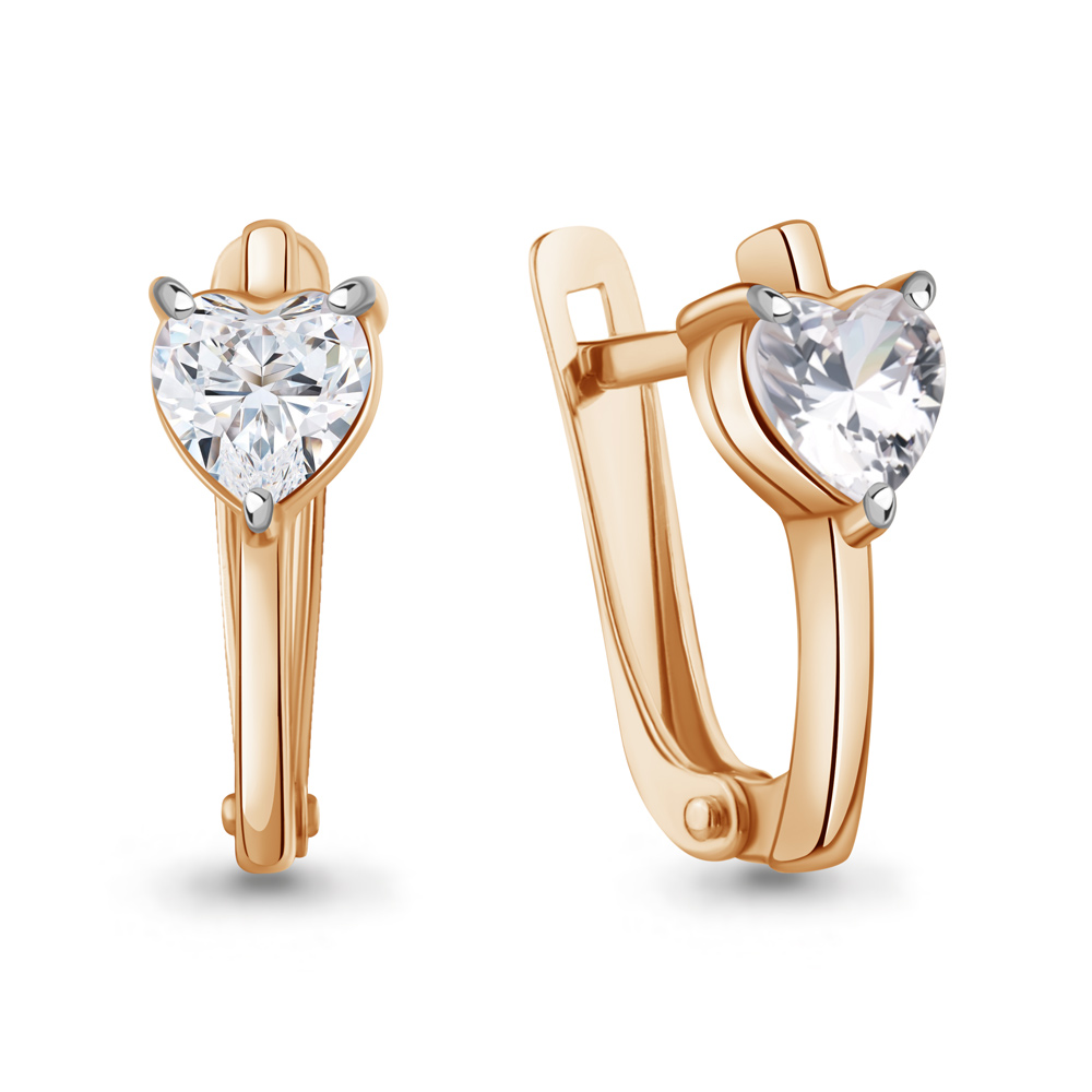 400550 Серьги из Золота с фианитами