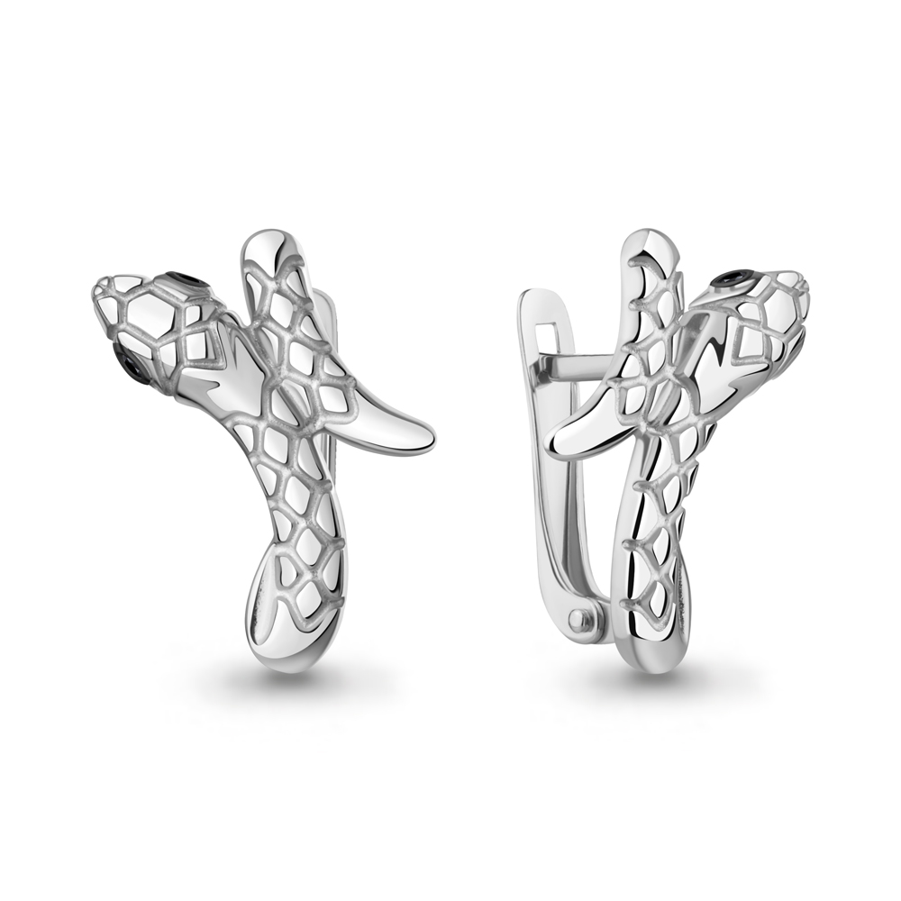 400556Ч Серьги из Серебра с нанокристаллами