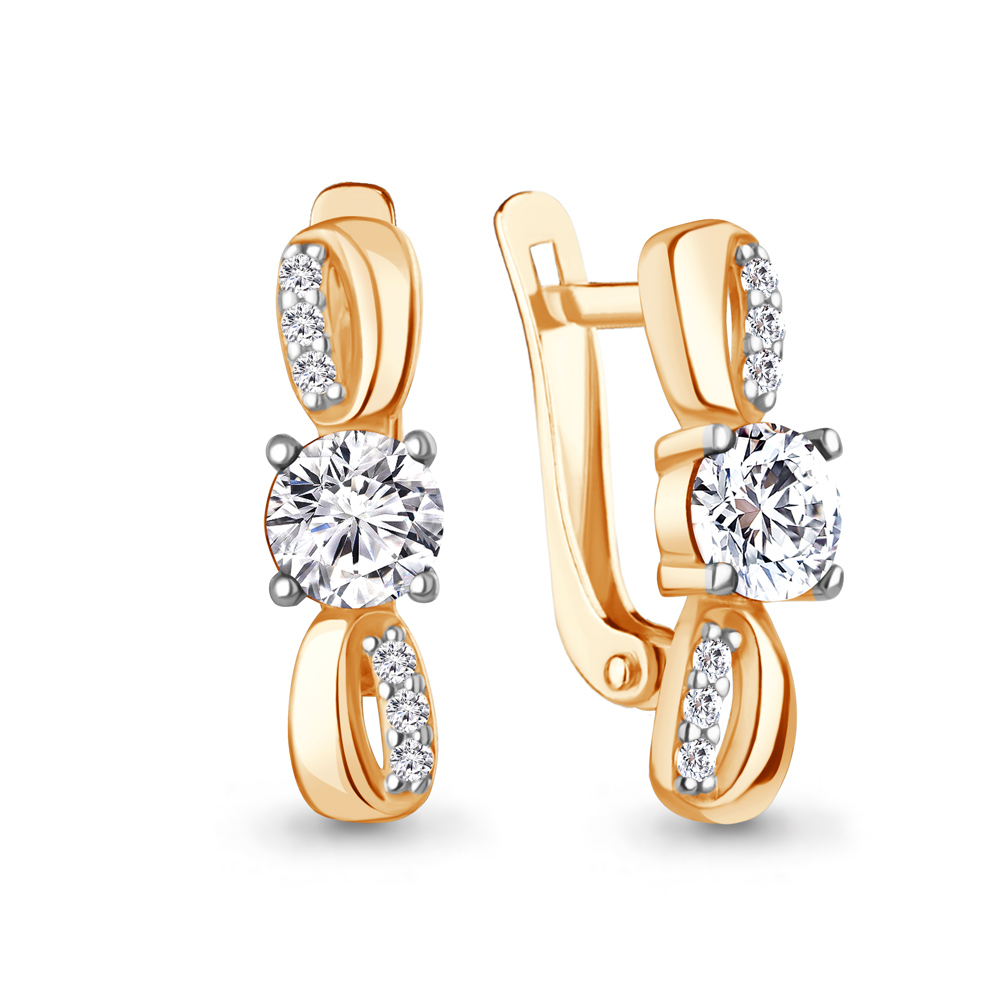 400560А Серьги из Золота с фианитами