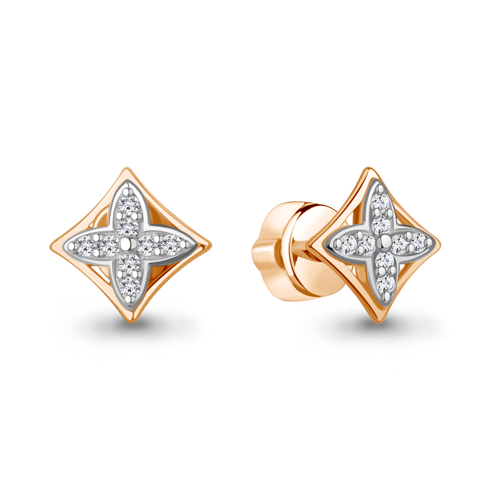 400598А Серьги из Золота с фианитами