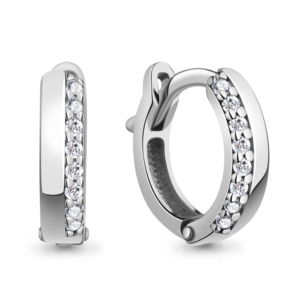 400603А Серьги из Серебра с фианитами
