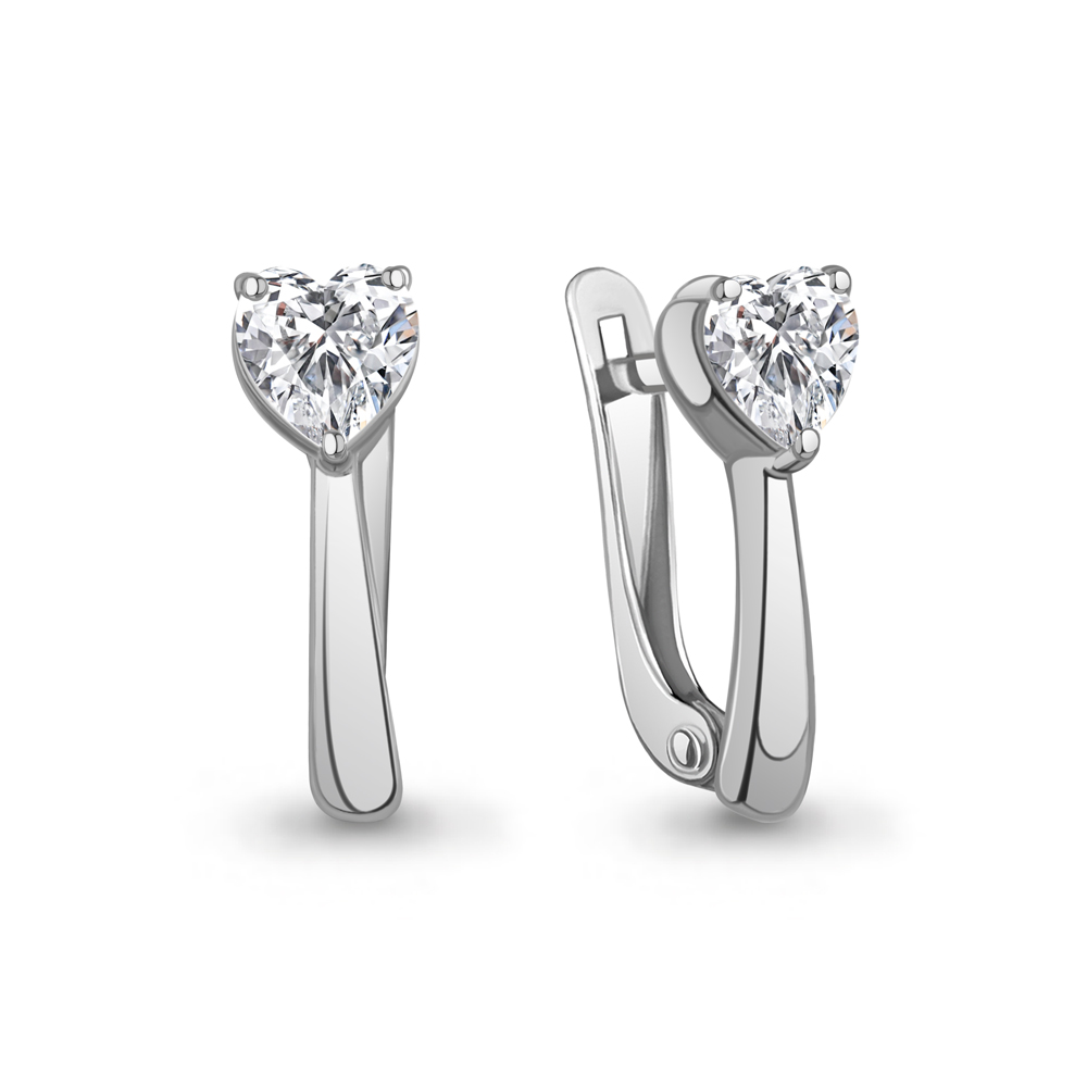 400607 Серьги из Серебра с фианитами