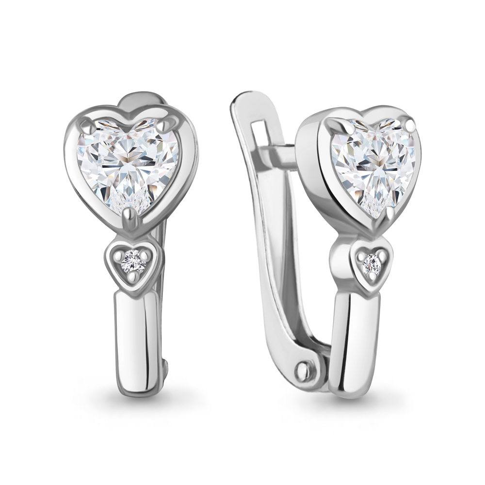 400608А Серьги из Серебра с фианитами