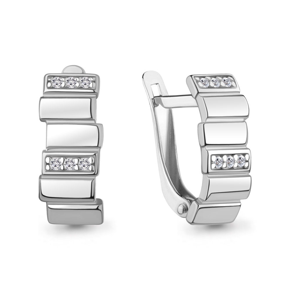 400623А Серьги из Серебра с фианитами