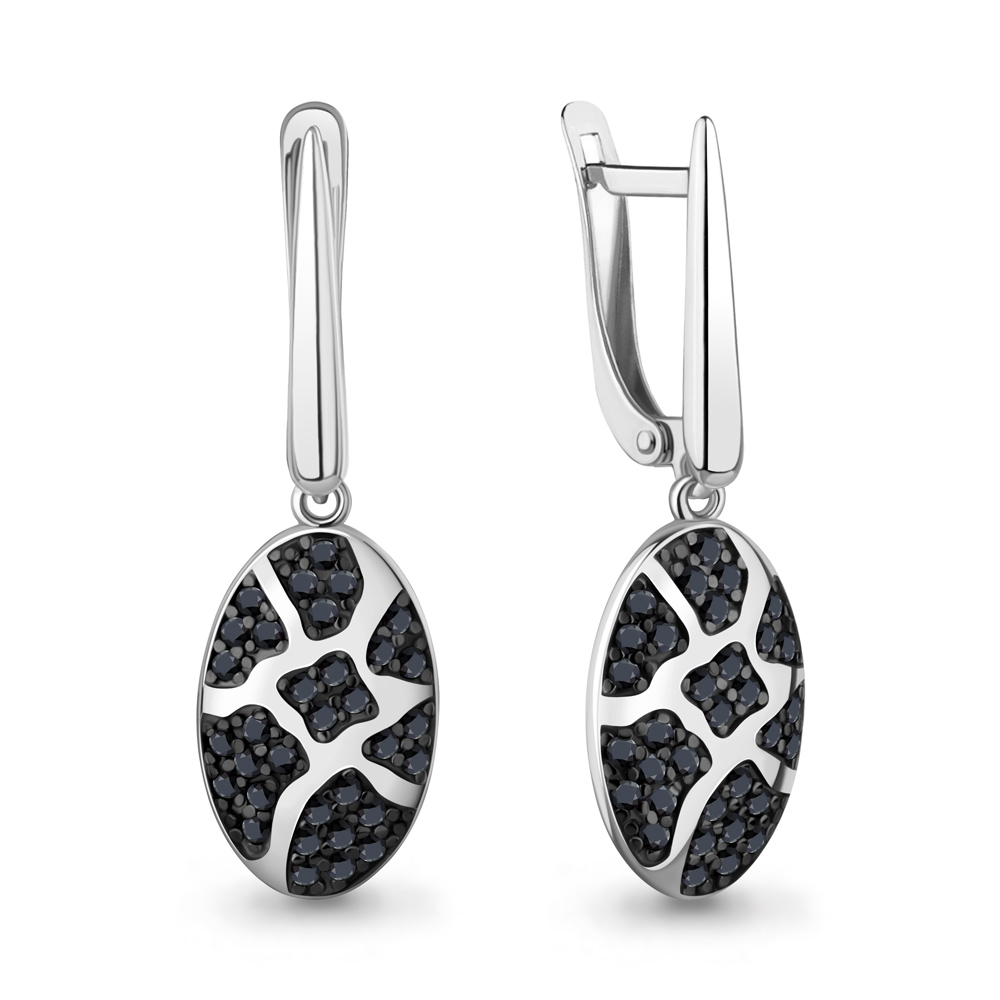 400629Ч Серьги из Серебра с нанокристаллами