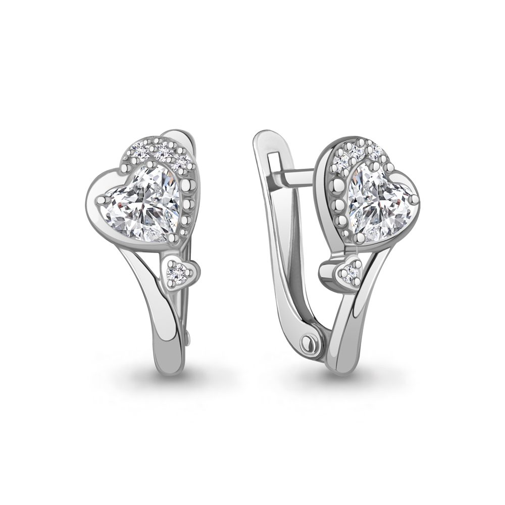 400633А Серьги из Серебра с фианитами