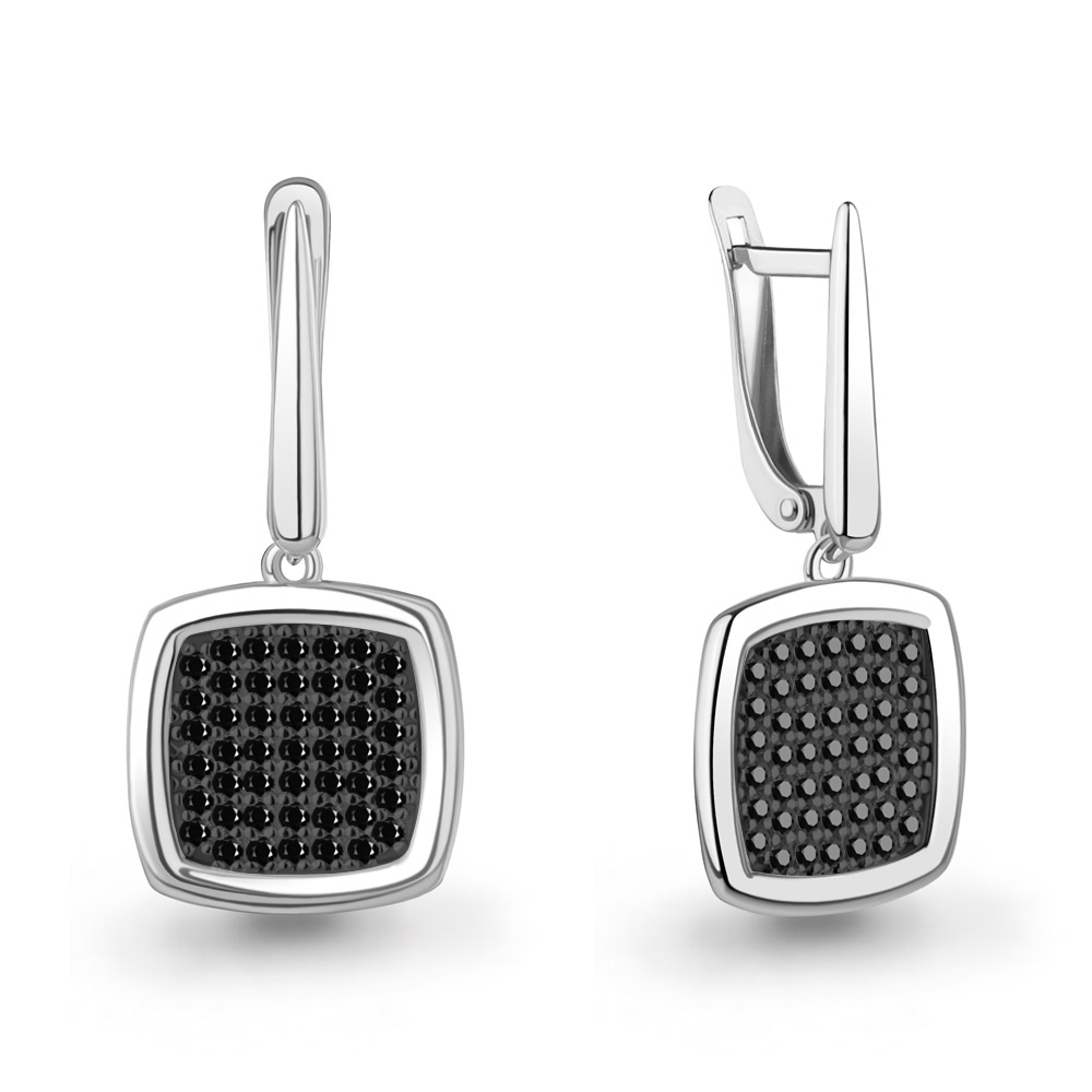 400641Ч Серьги из Серебра с нанокристаллами