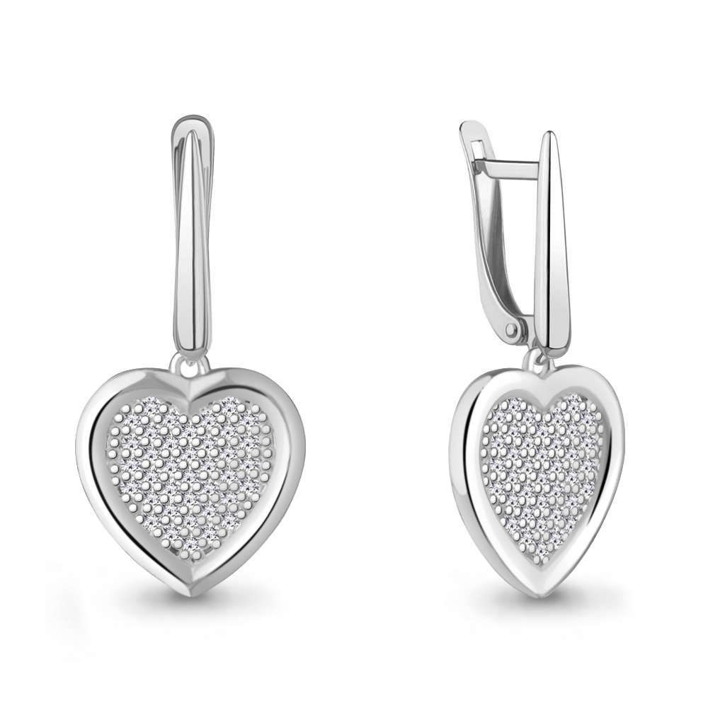 400645А Серьги из Серебра с фианитами