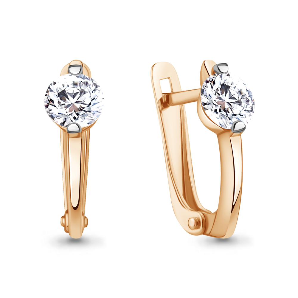 400662 Серьги из Золота с фианитами