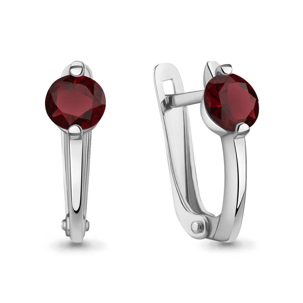 40066203 Серьги из Серебра с гранатами