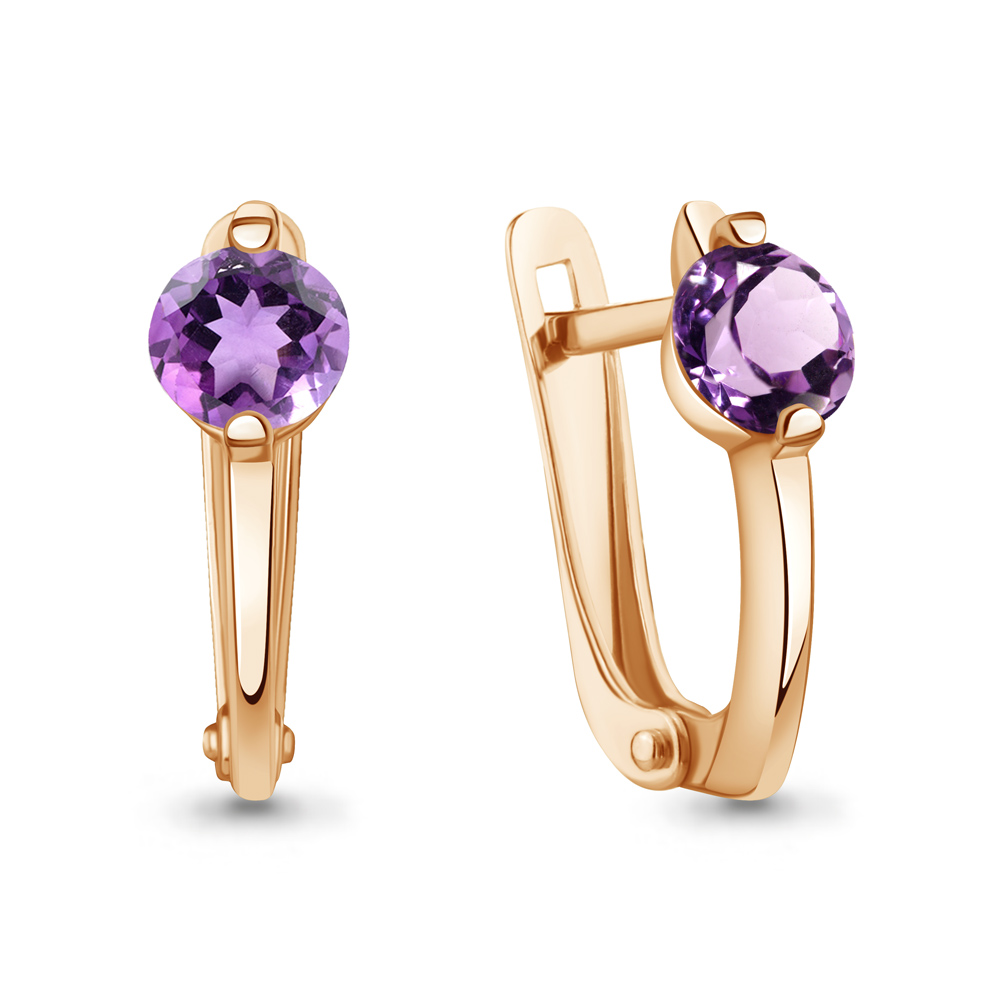 40066204 Серьги из Золота с аметистами