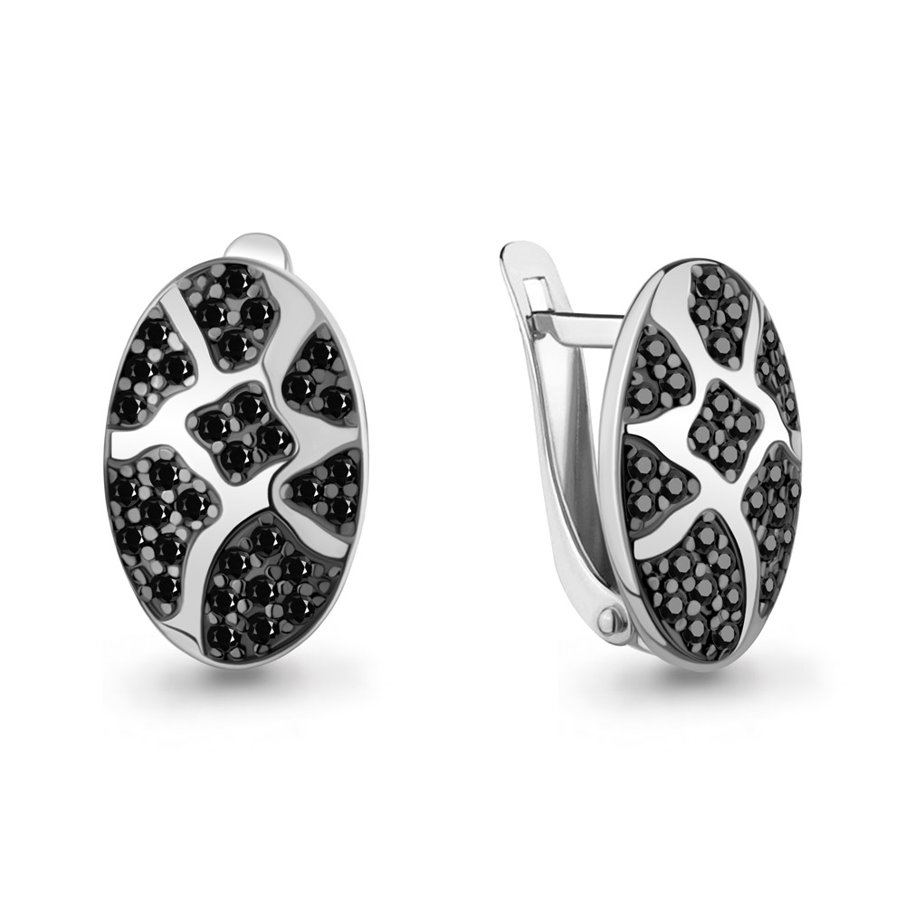 400675Ч Серьги из Серебра с нанокристаллами