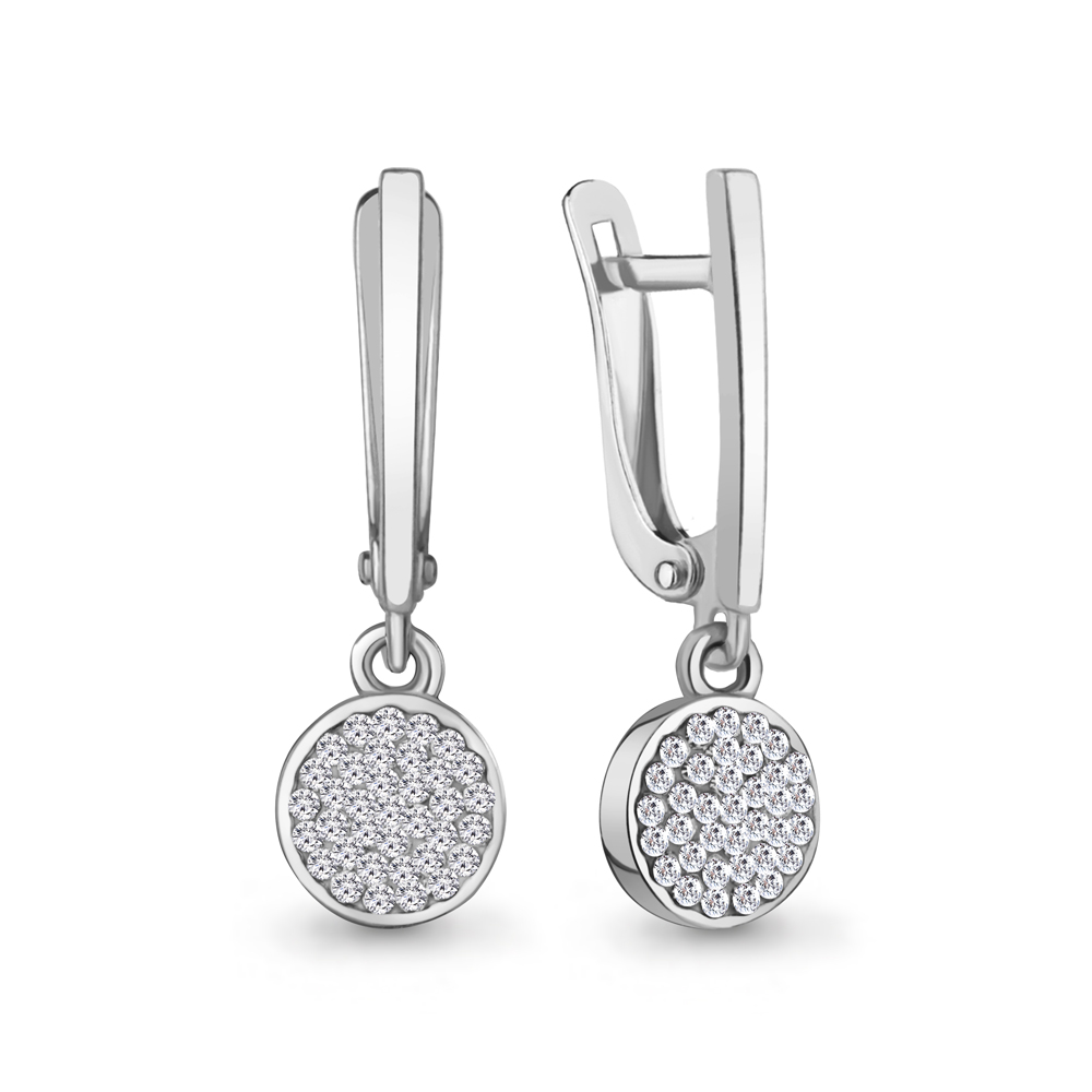 400698 Серьги из Серебра с стёклами