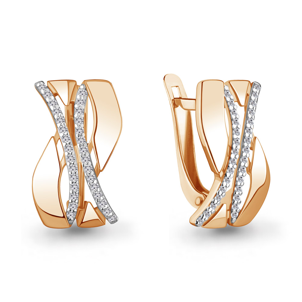 400731А Серьги из Золота с фианитами