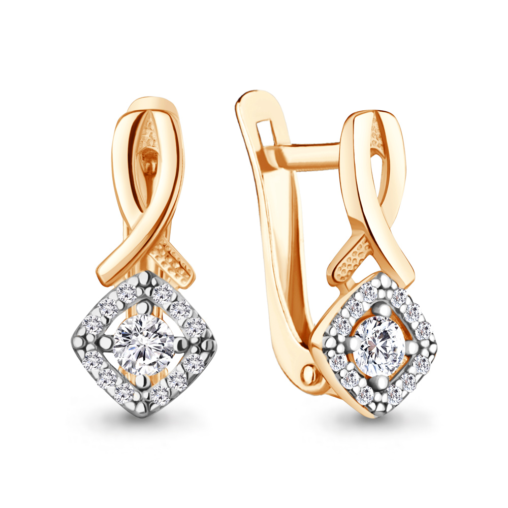 400743А Серьги из Золота с фианитами