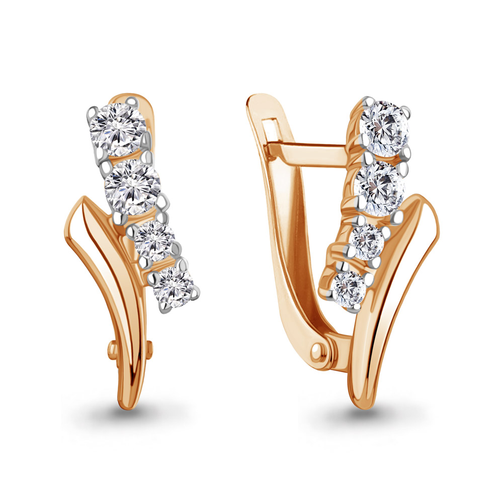 400746 Серьги из Золота с фианитами