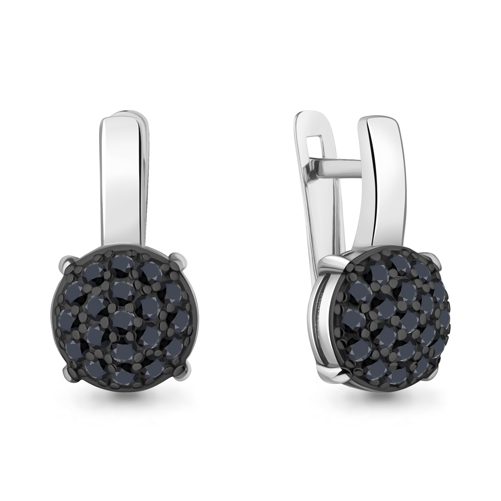 400750Ч Серьги из Серебра с нанокристаллами