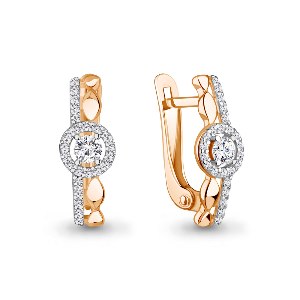 400753А Серьги из Золота с фианитами