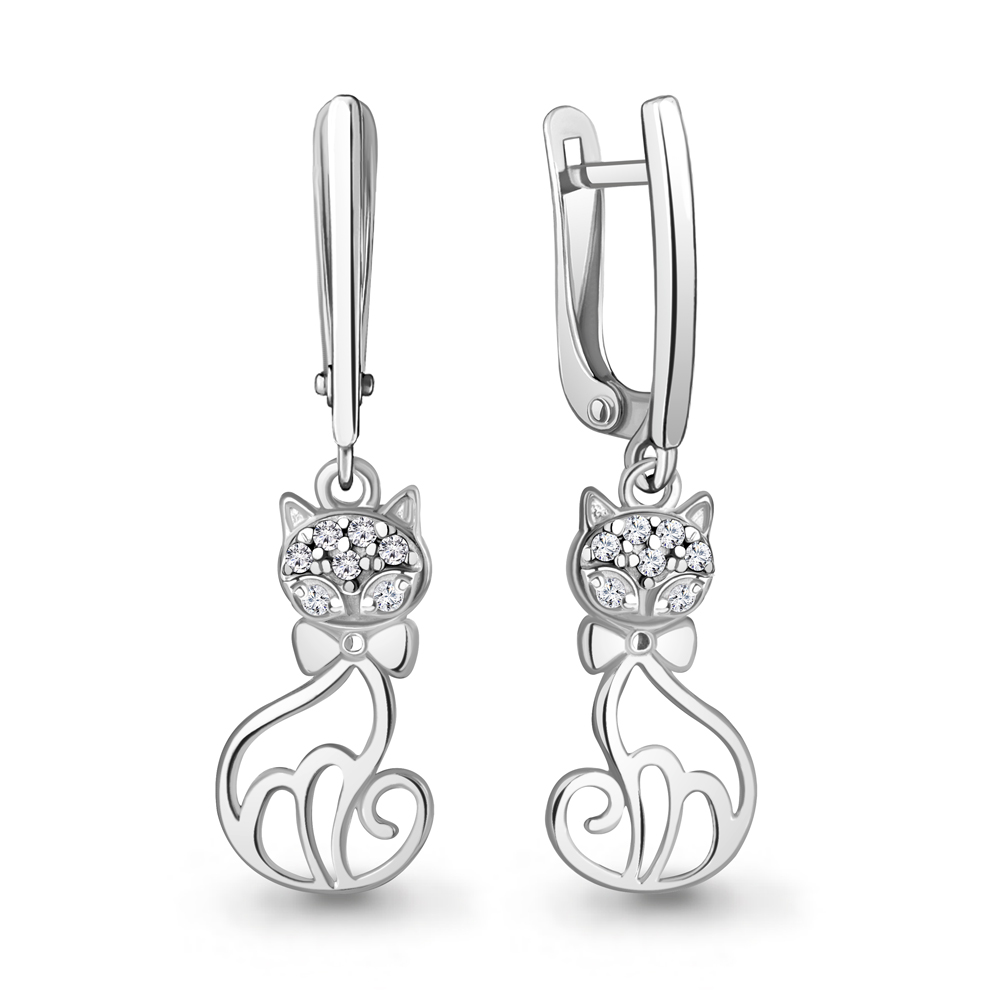 400774А Серьги из Серебра с фианитами