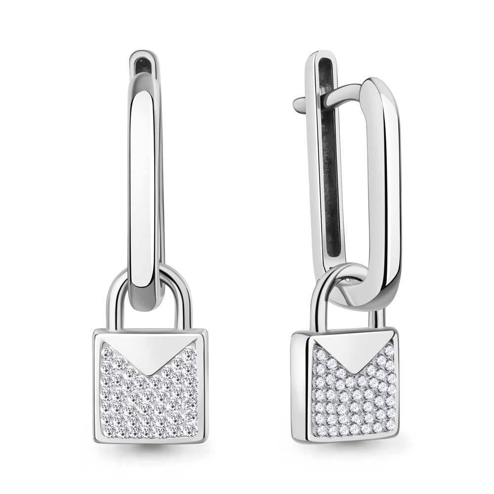 400777 Серьги из Серебра с стёклами