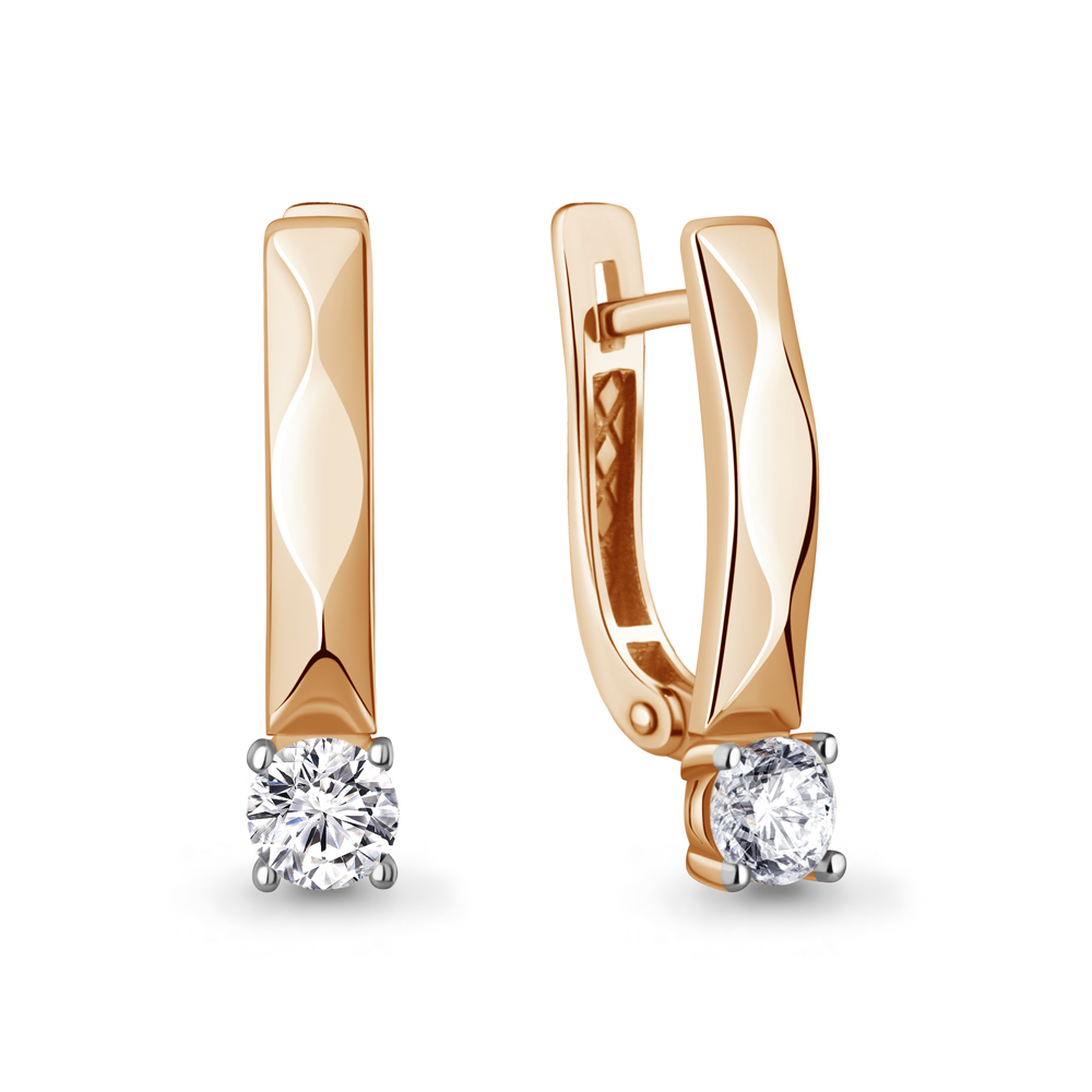 400796 Серьги из Золота с фианитами