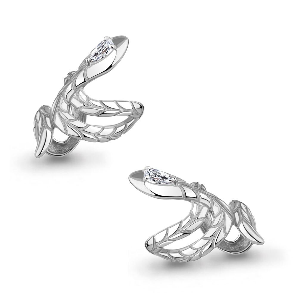 400799 Серьга из Серебра с фианитом