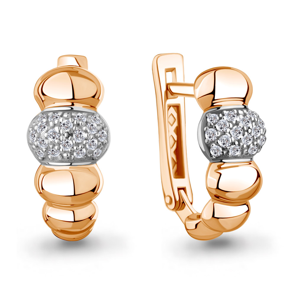 400801 Серьги из Золота с фианитами