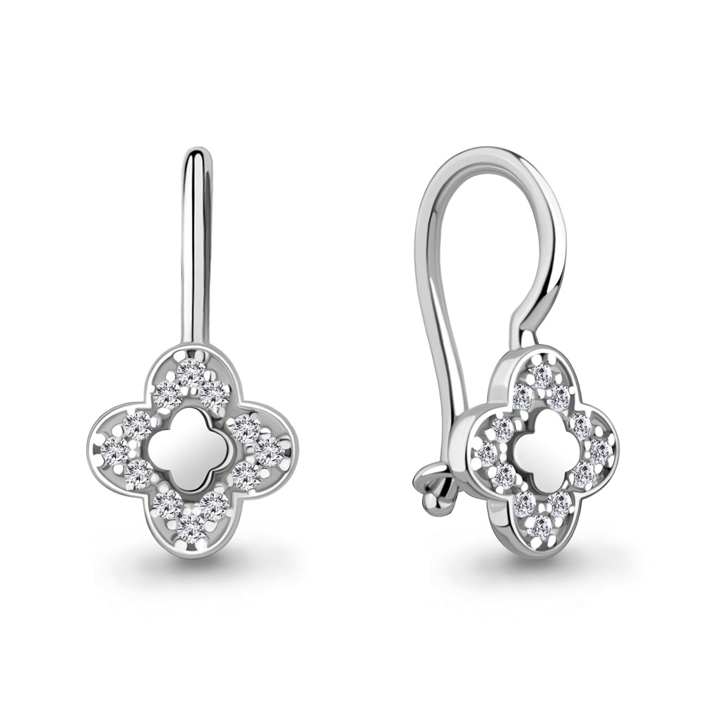 400809А Серьги из Серебра с фианитами