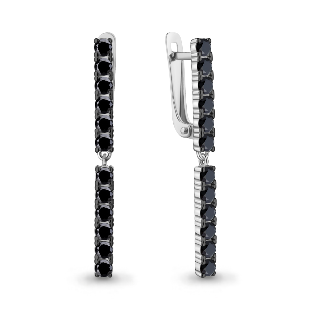 400831Ч Серьги из Серебра с нанокристаллами