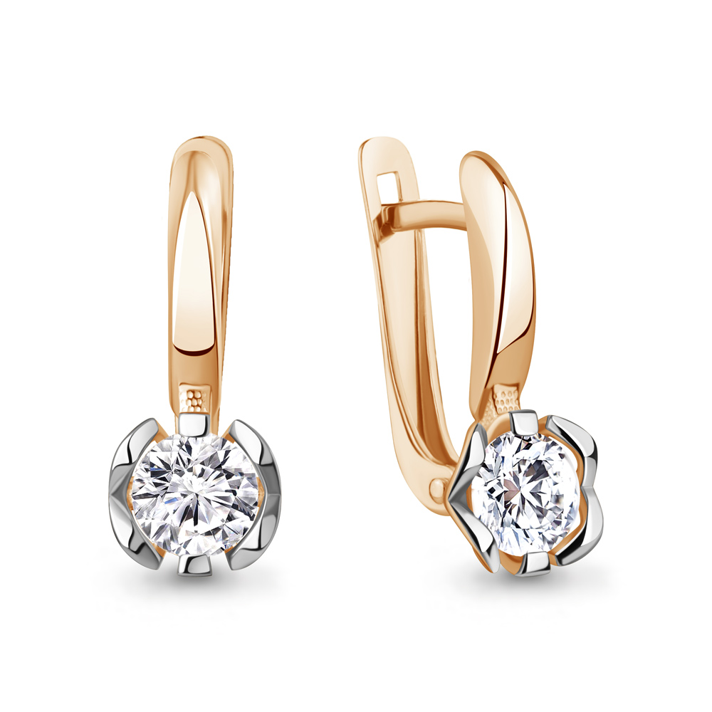 400857 Серьги из Золота с фианитами