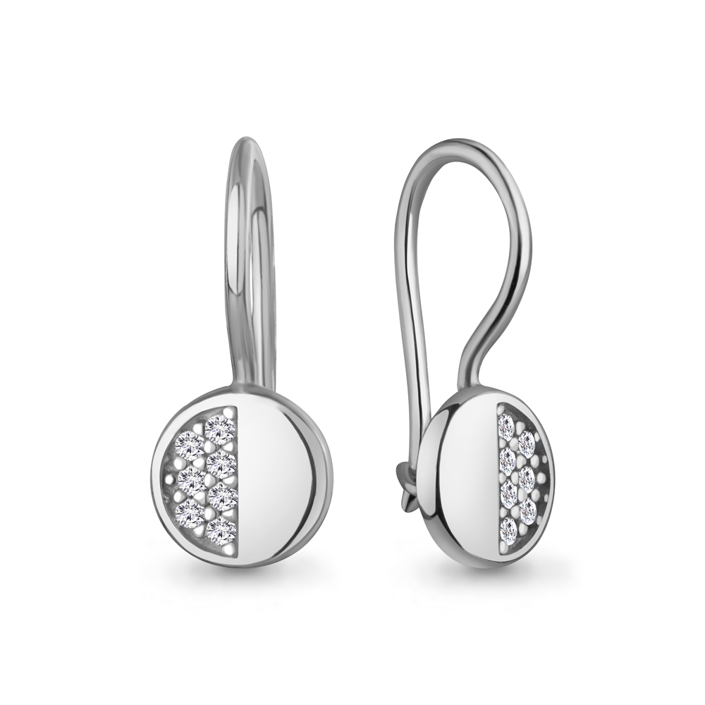 400858А Серьги из Серебра с фианитами