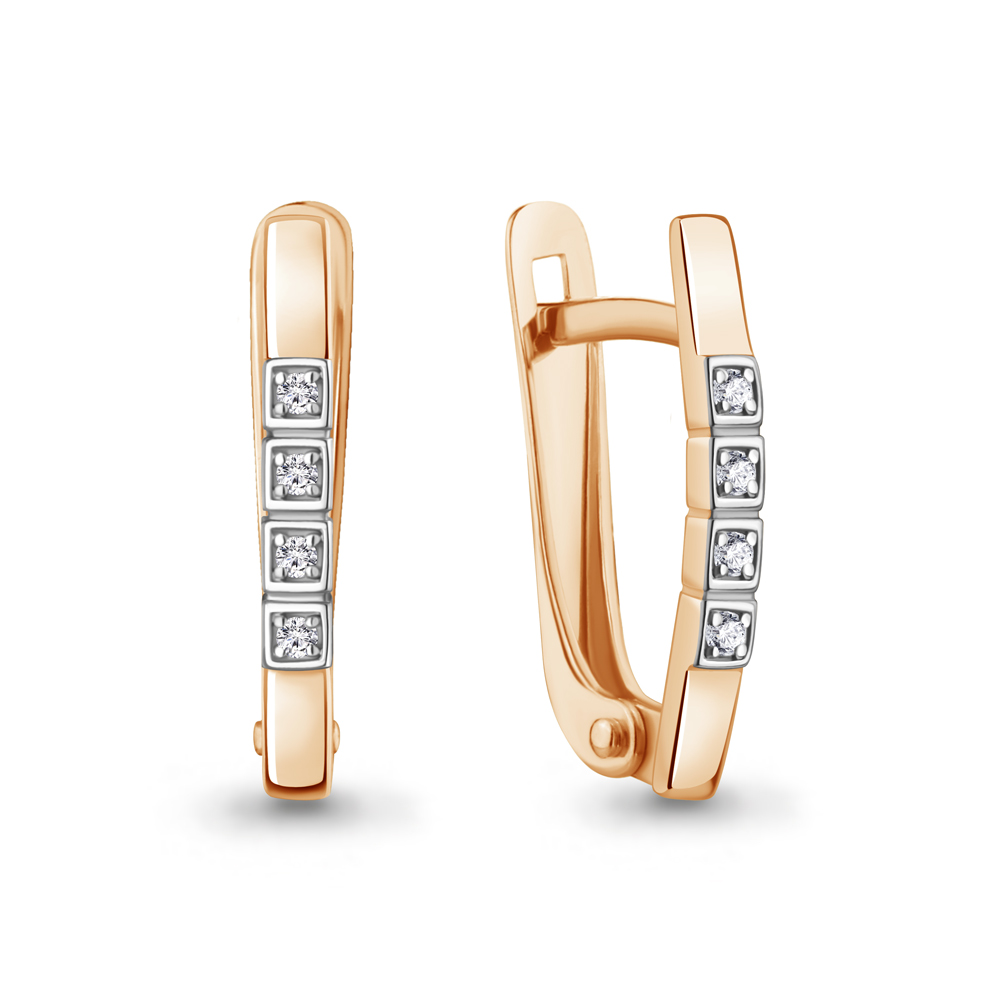 400862 Серьги из Золота с фианитами