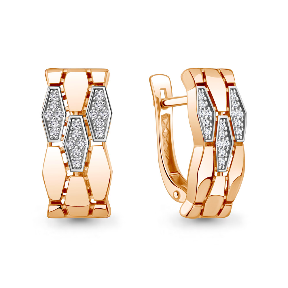 400883 Серьги из Золота с фианитами