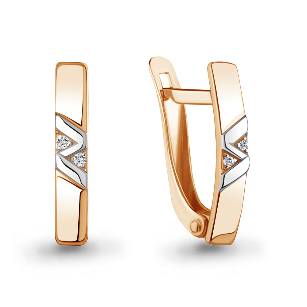 400886 Серьги из Золота с фианитами