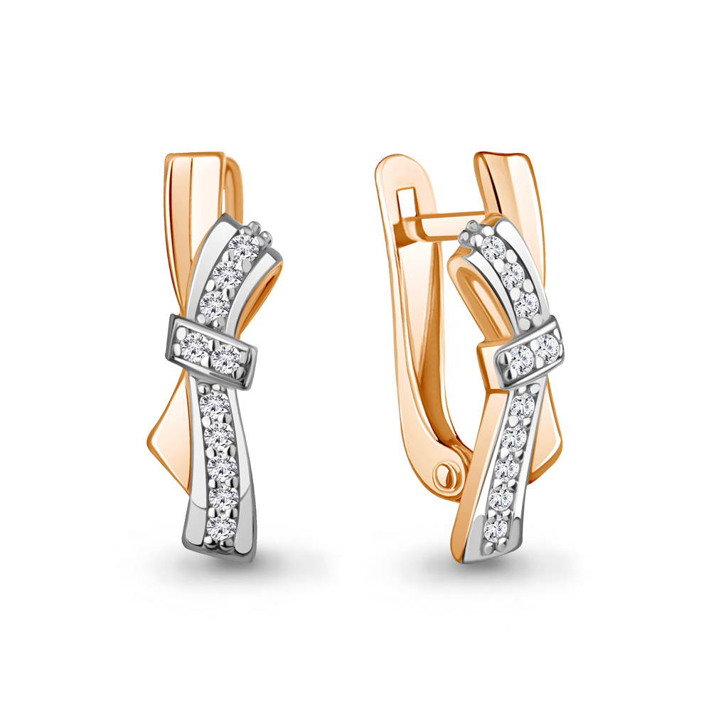 400919А Серьги из Золота с фианитами