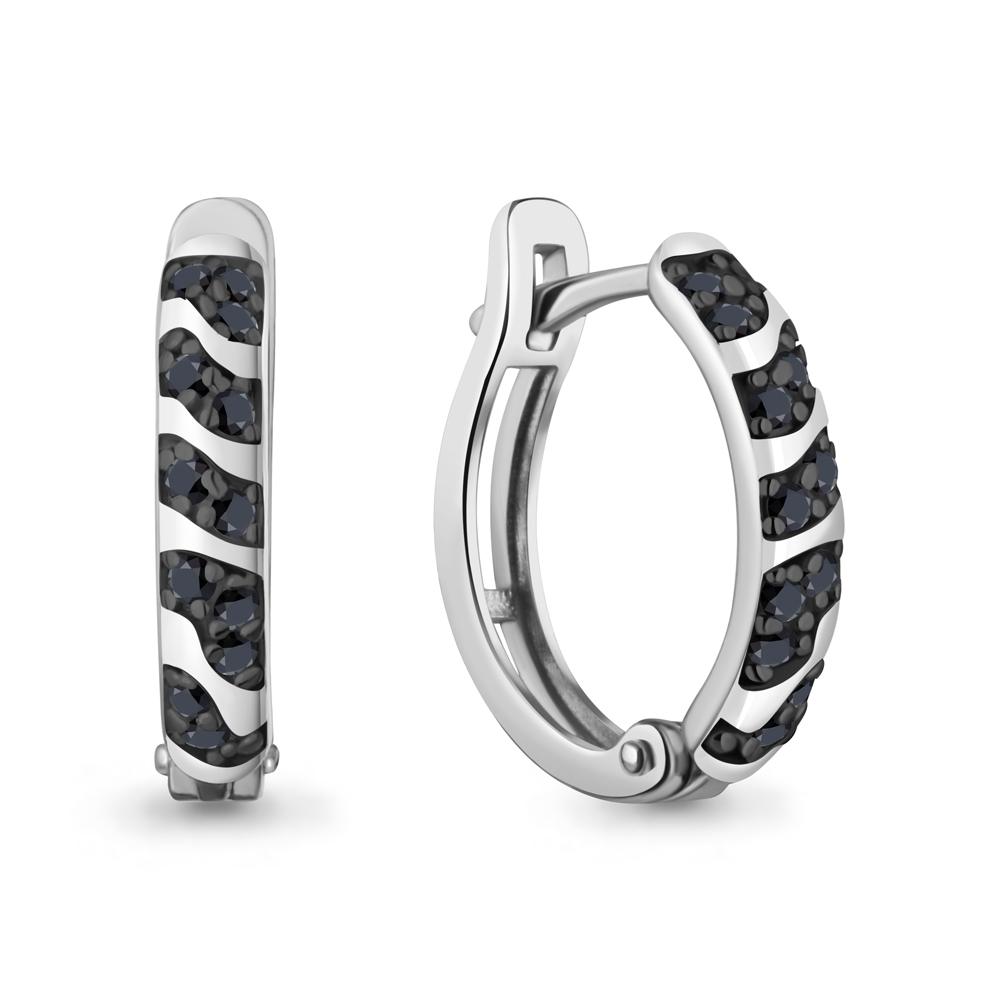 400933Ч Серьги из Серебра с нанокристаллами