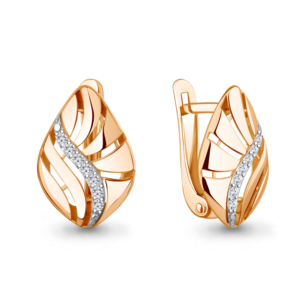 400934 Серьги из Золота с фианитами