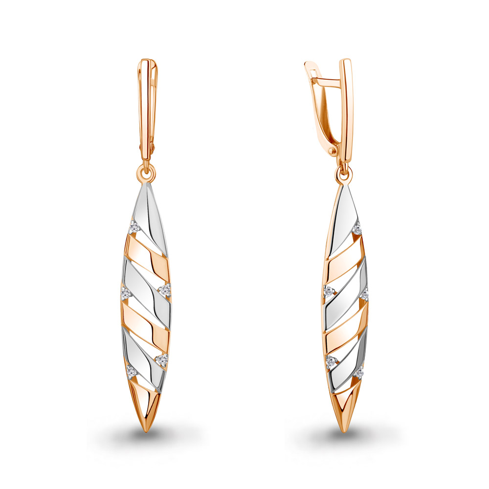 400935 Серьги из Золота с фианитами