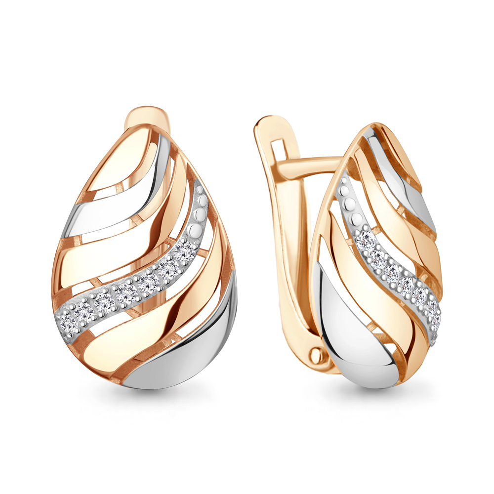 400937 Серьги из Золота с фианитами