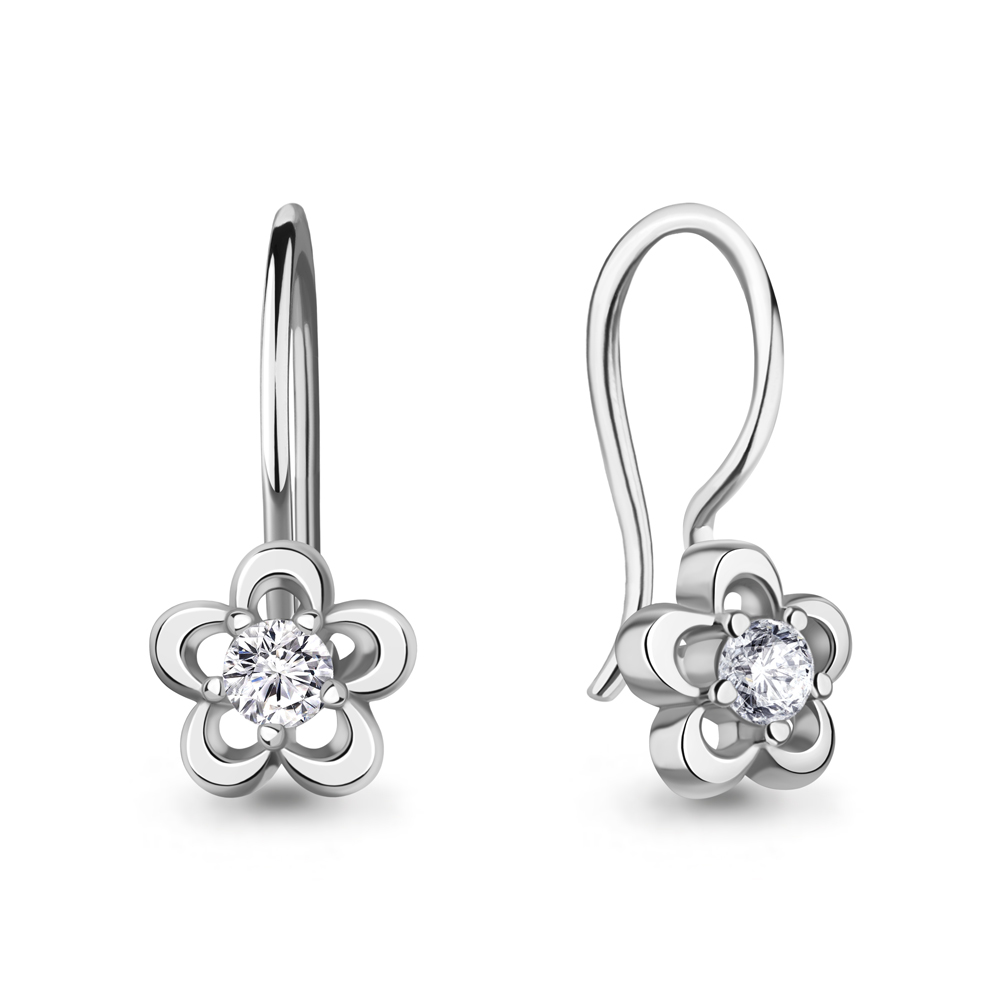 400985А Серьги из Серебра с фианитами