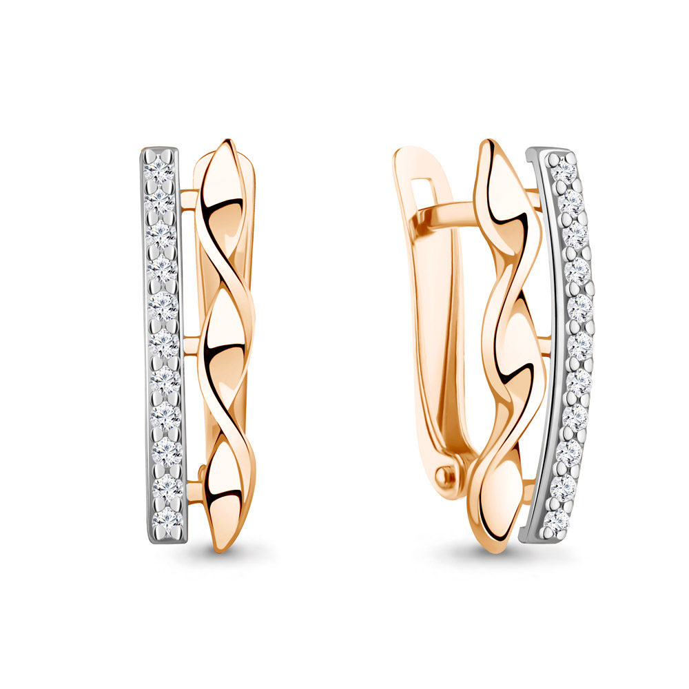 400998А Серьги из Золота с фианитами