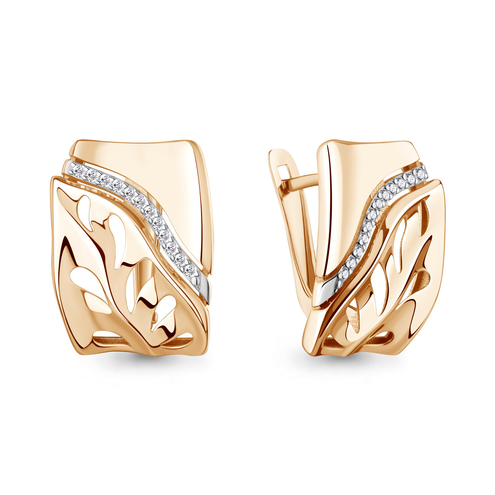 401027 Серьги из Золота с фианитами