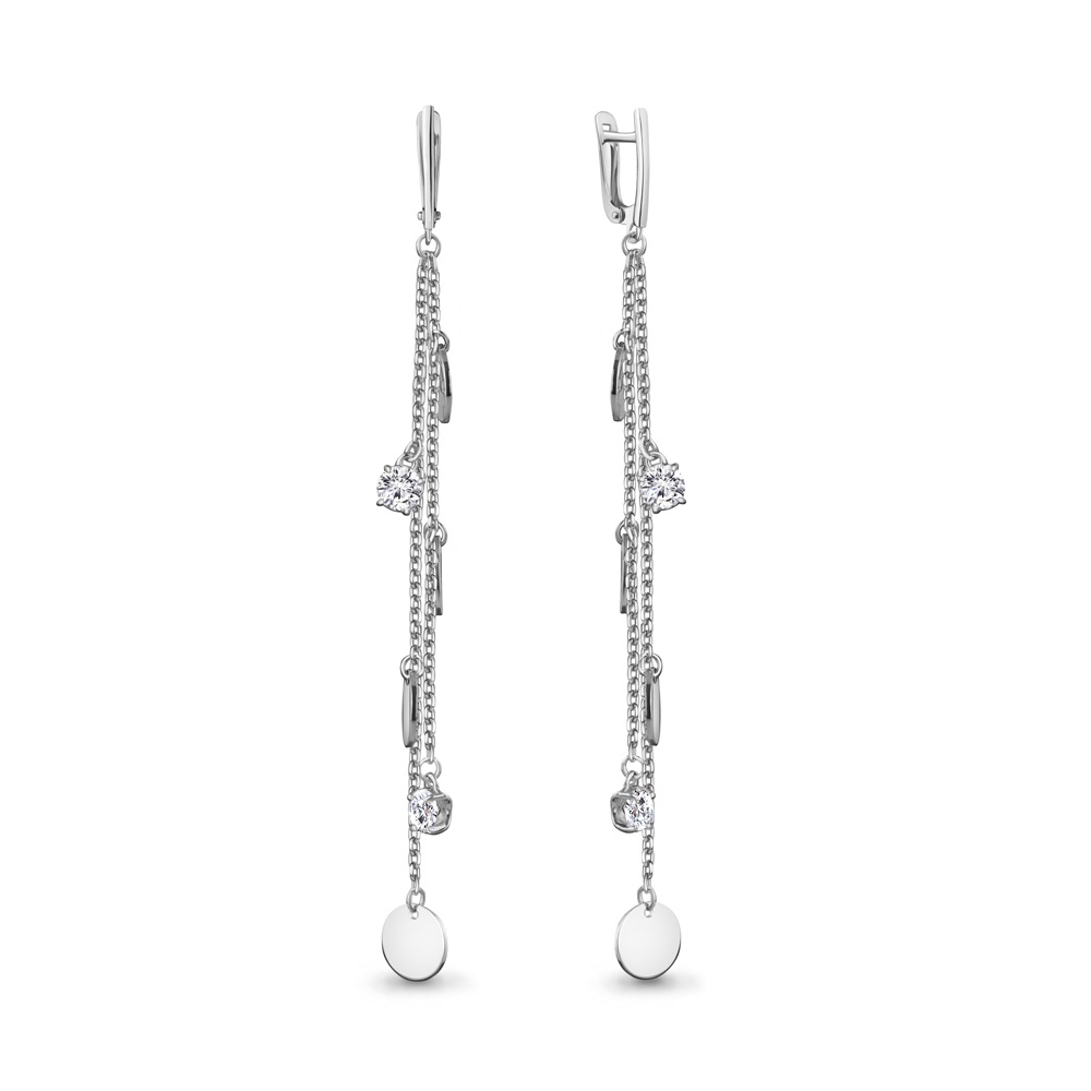 401031 Серьги из Серебра с фианитами