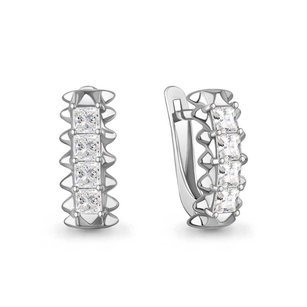 401035 Серьги из Серебра с фианитами