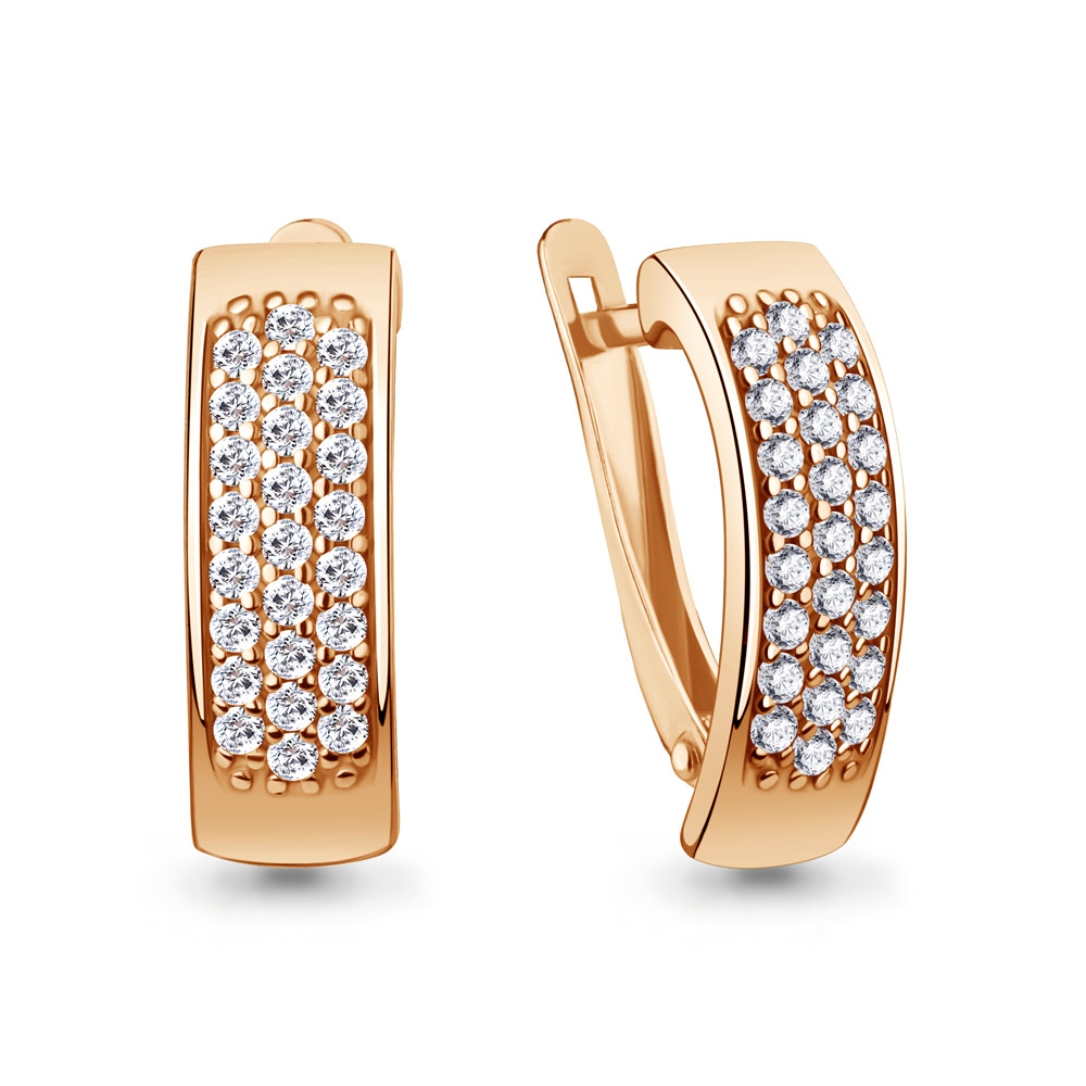 40756А Серьги из Золота с фианитами