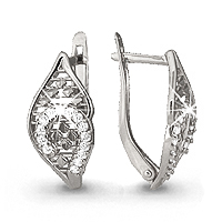 40940А Серьги из Серебра с фианитами